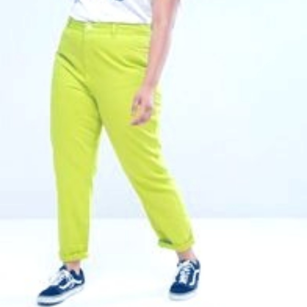 ASOS Curve Original Mom Jeans In Neon